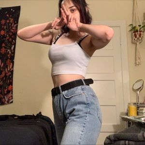 Bdg high waisted light wash denim mom jeans